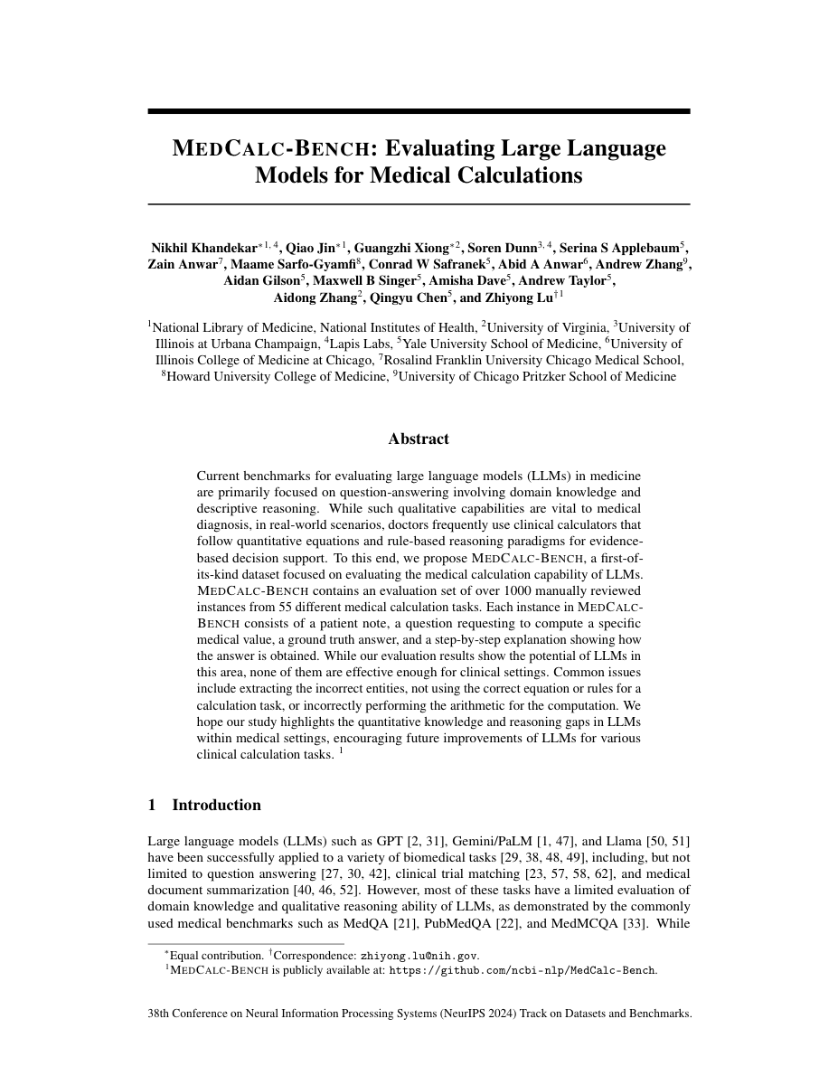 MedCalc-Bench